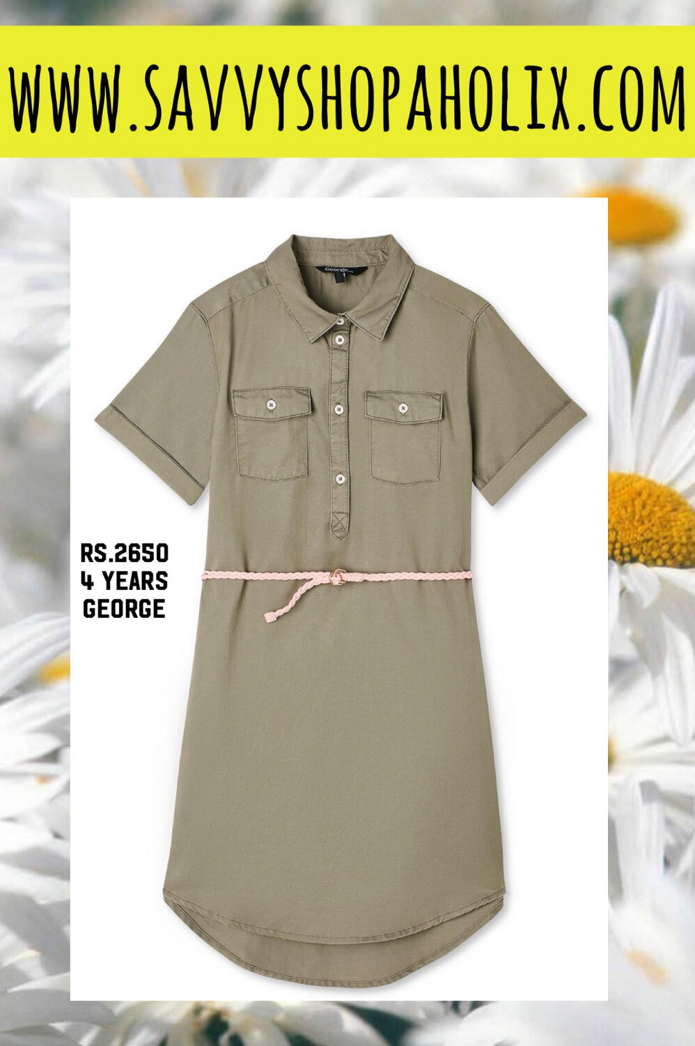George Girls Tunic Shirt Dress