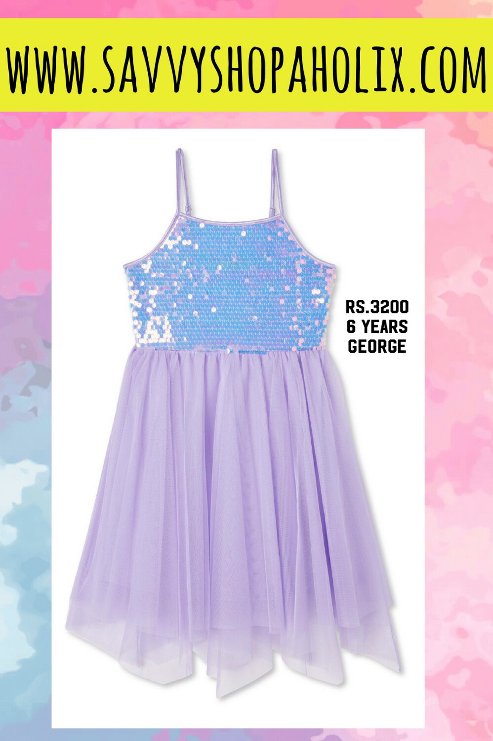 George Girls Sequin Tutu Dress