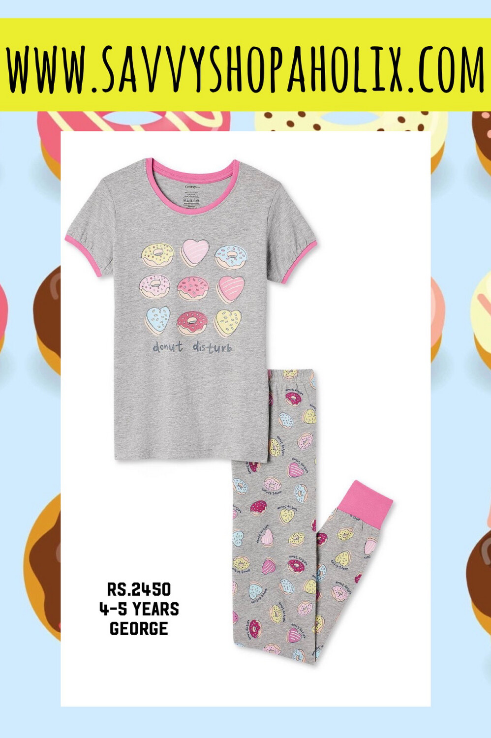 George Night Suit- Donut Disturb