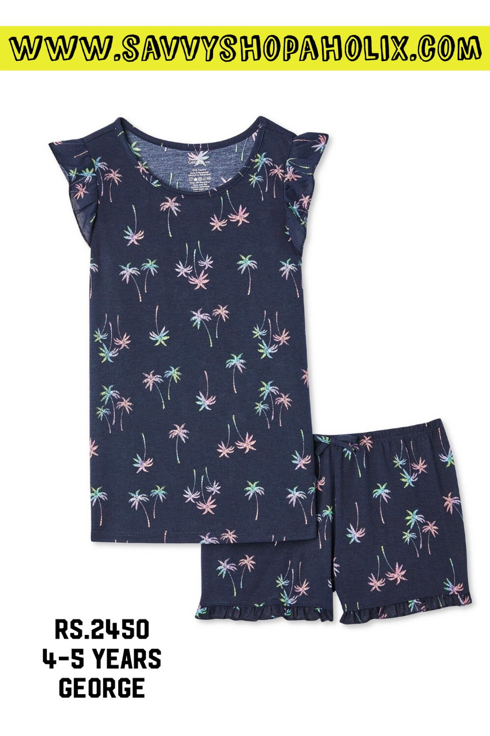 George 2pc Cotton Shorts Outfit