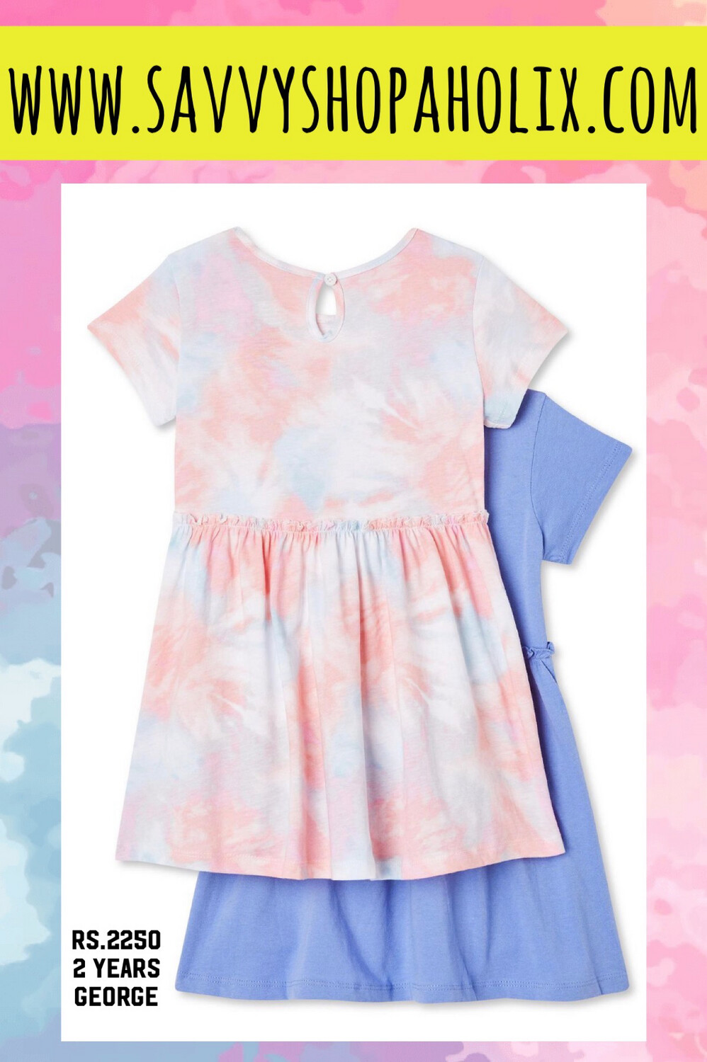 George Girls 2pk Cotton Dresses