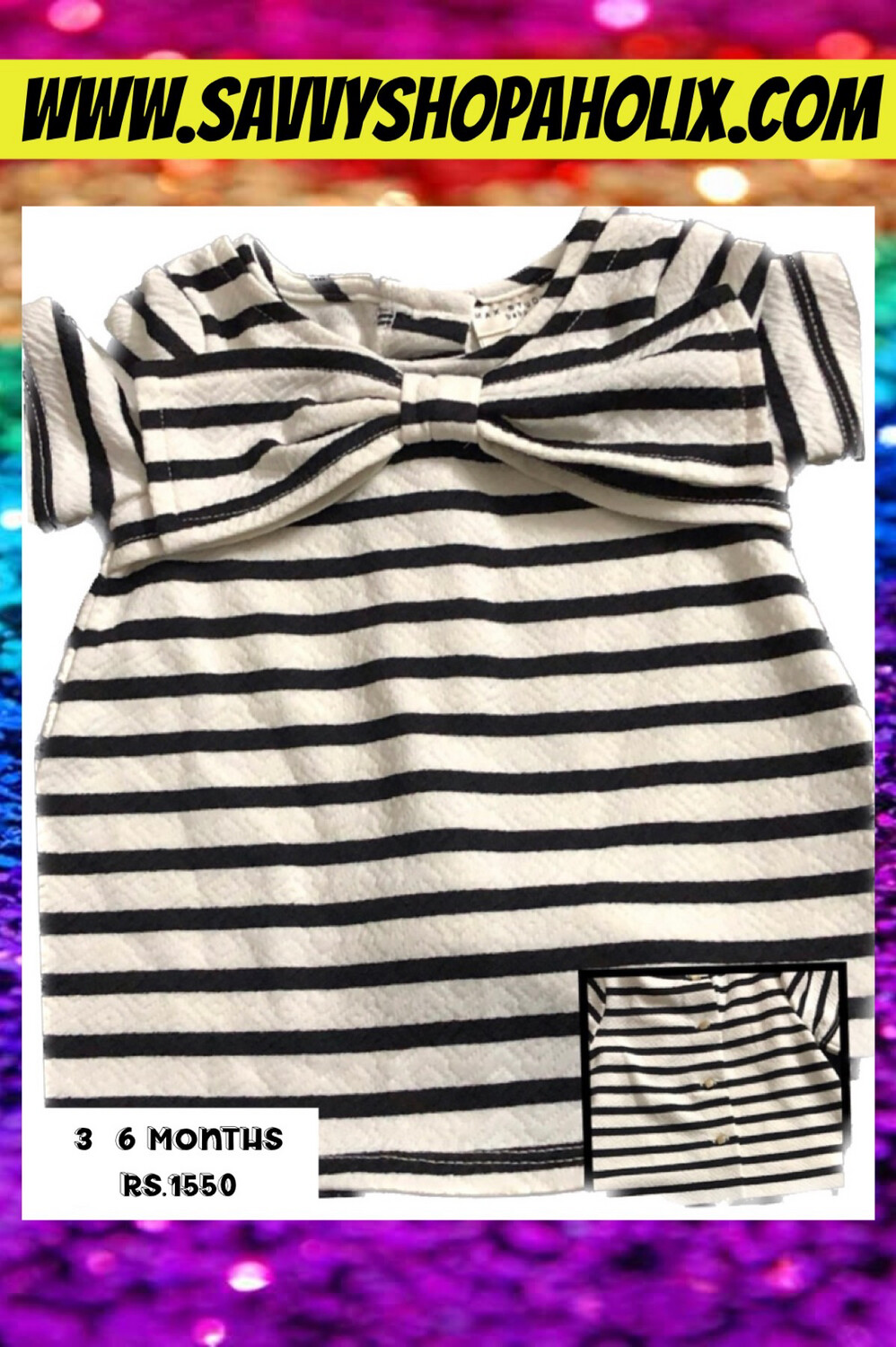Big Bow Baby Girl Dress By Max Studio