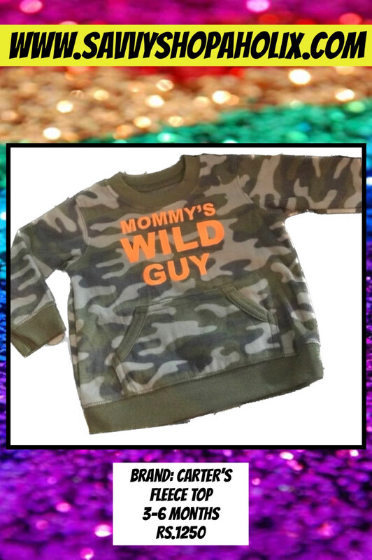 Carter’s Fleece Sweat Shirt- Mommy’s Wild Guy