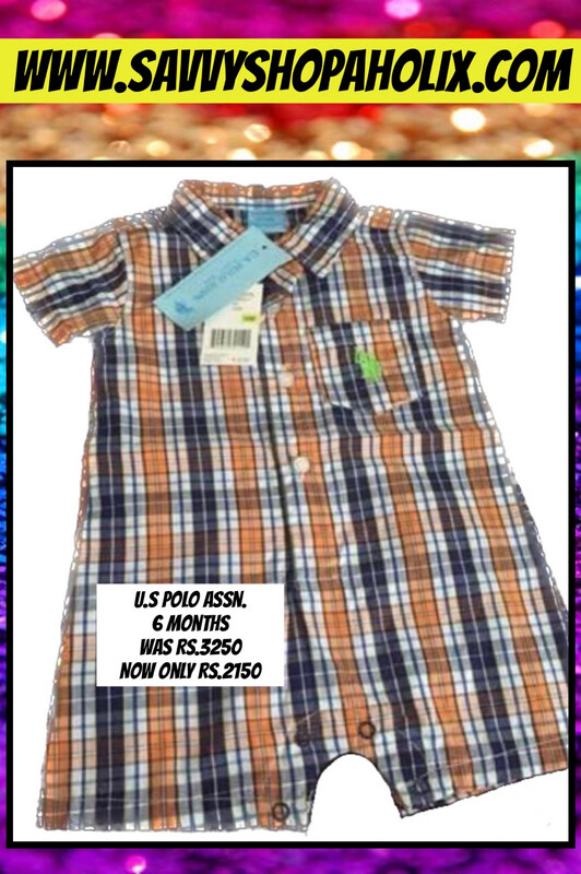 U.S. Polo Assn Baby Boy Cotton Plaid Romper
