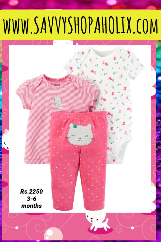 Baby Girl 3pc Set By Carter’s- Cat