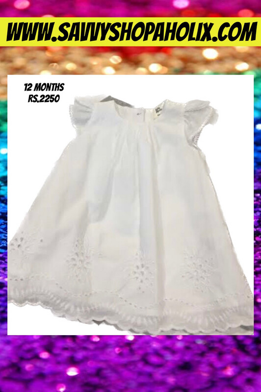 Baby Girl White Cotton Dress By OshKosh