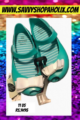 Jelly Shoes By George-white Bow