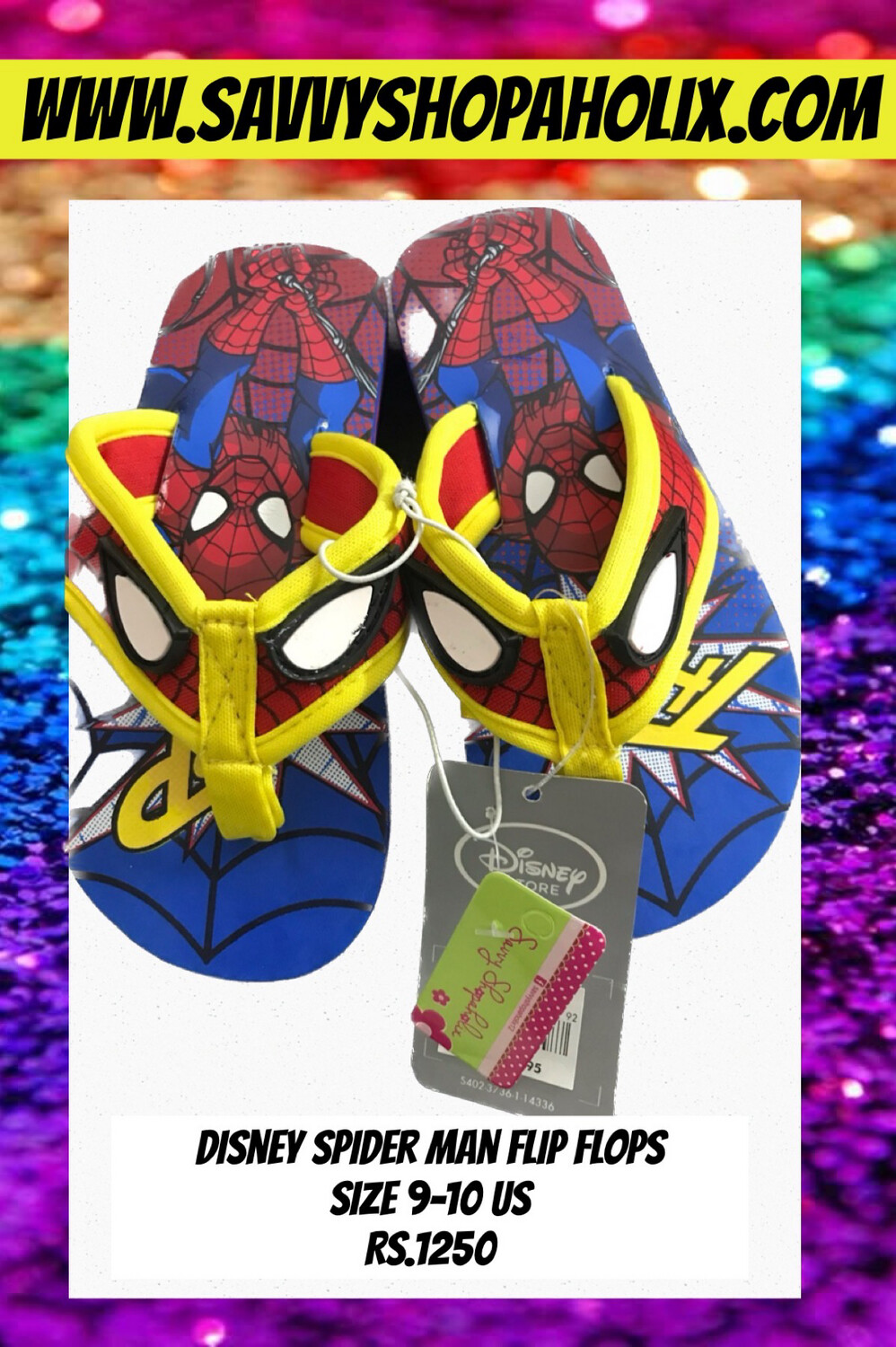 Disney Spider Man Boy Flip Flops