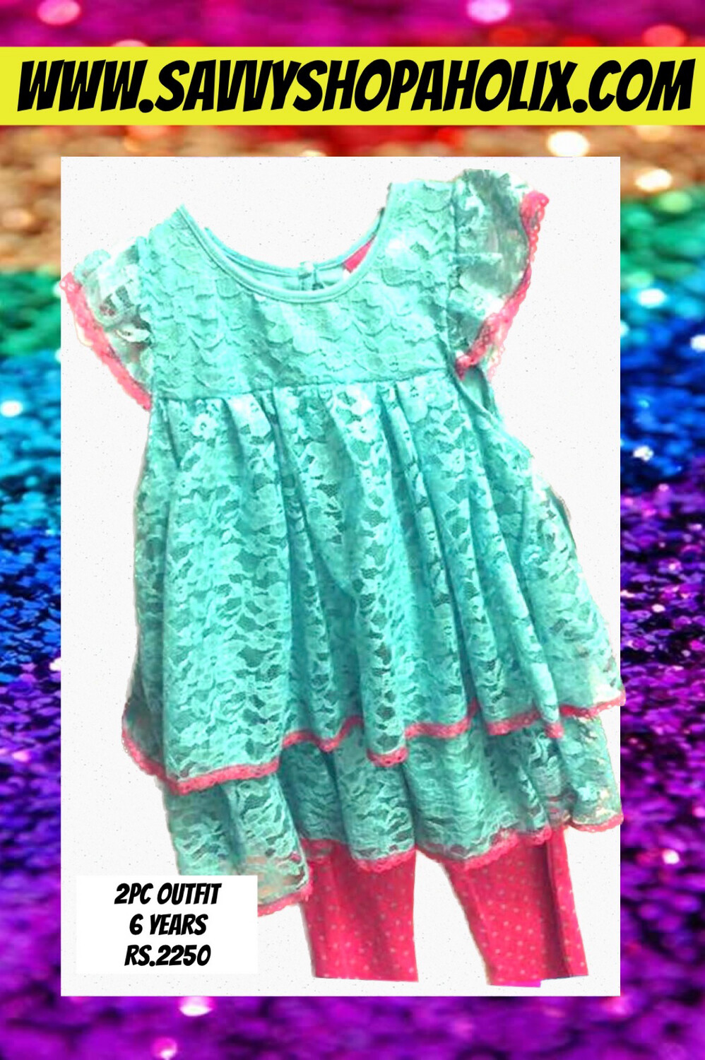Lace/ Net 2pc Outfit With Tights