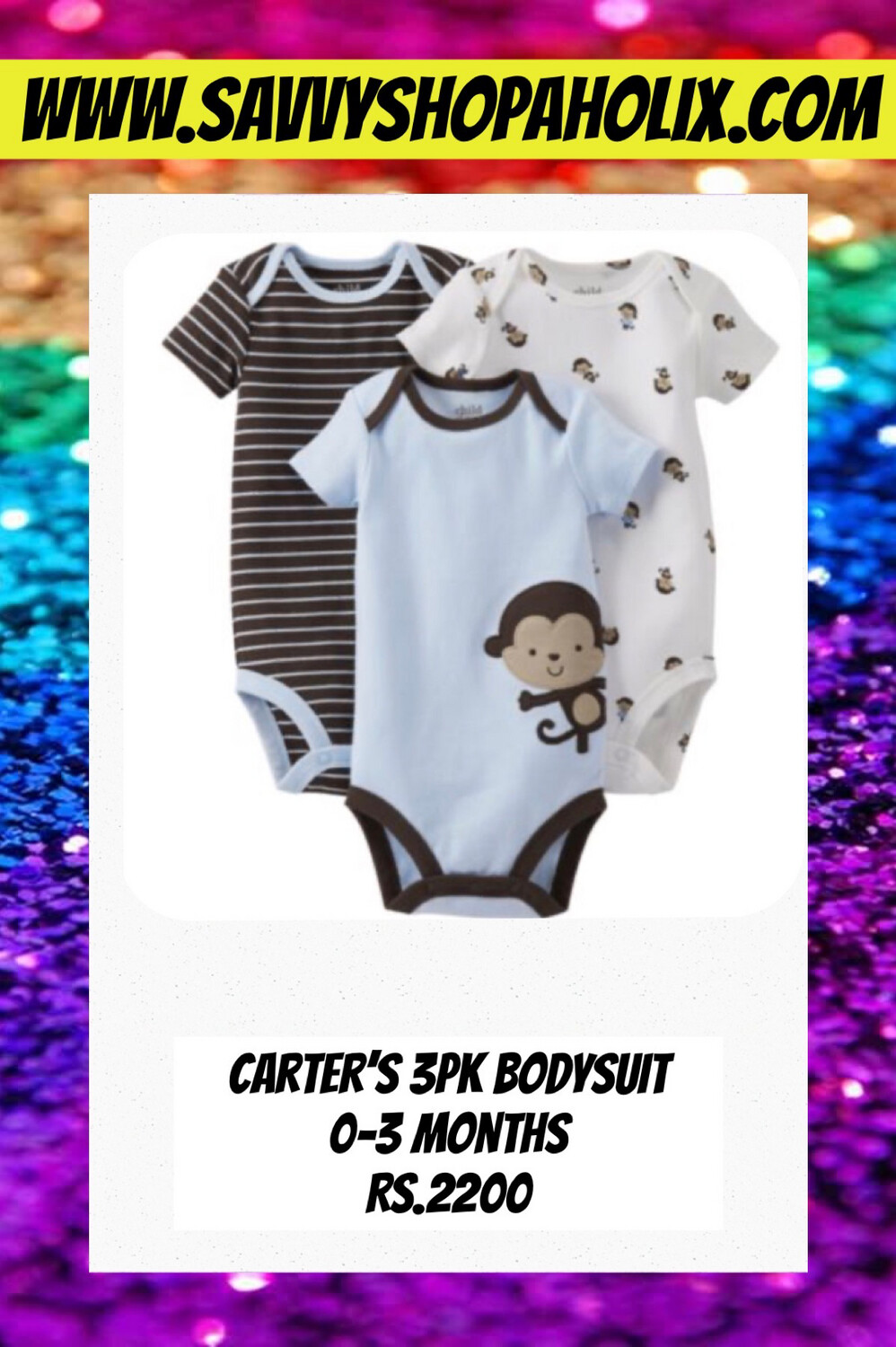 3pc Boy’s Bodysuits By Carter’s 
