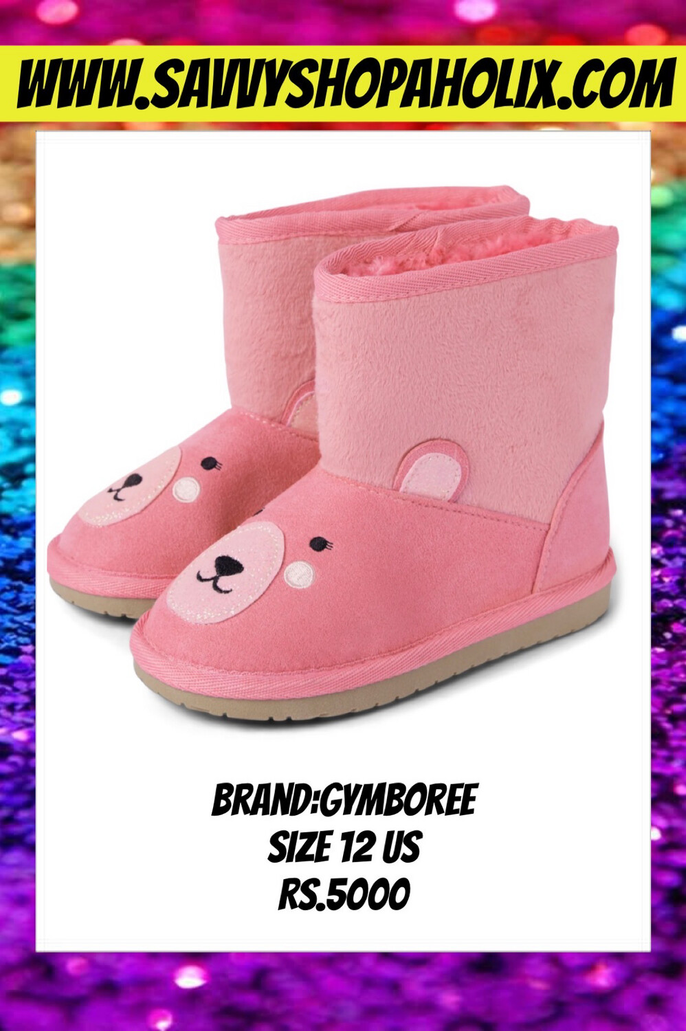 Gymboree Pink Sherpa Inner Winter Boots