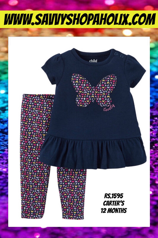 Carter&#39;s baby Girl Outfit-Ruffle Top With Tights