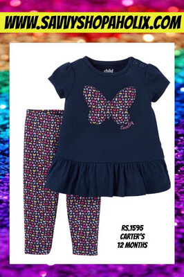 Carter's baby Girl Outfit-Ruffle Top With Tights