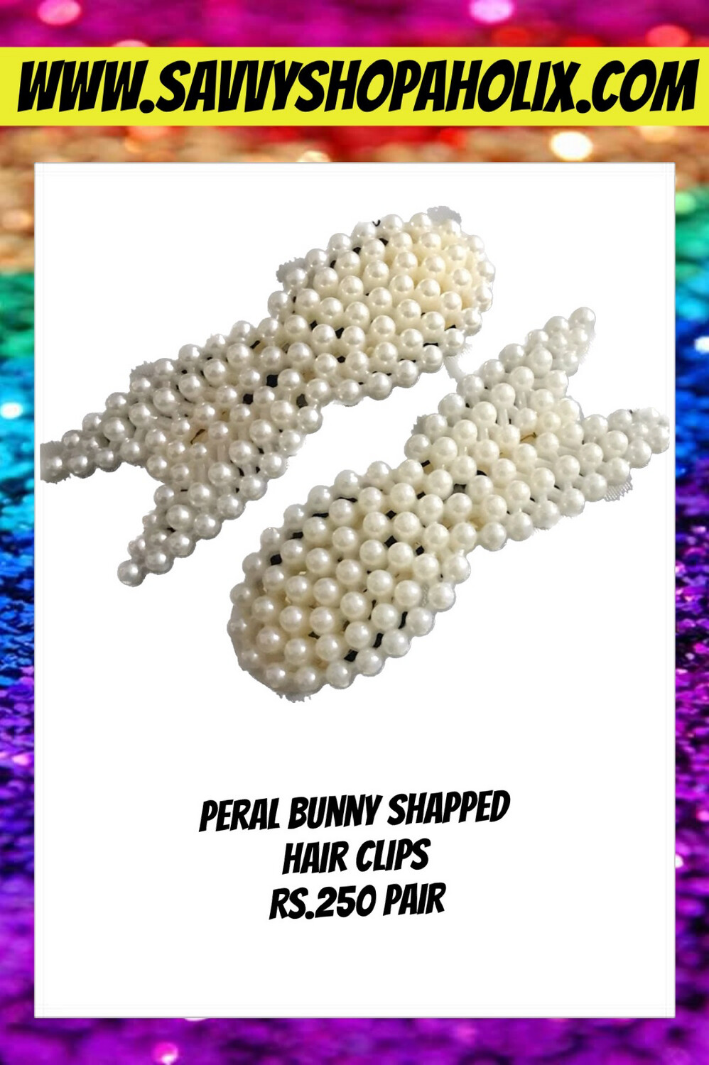 Pearl Bunny Hair Clips