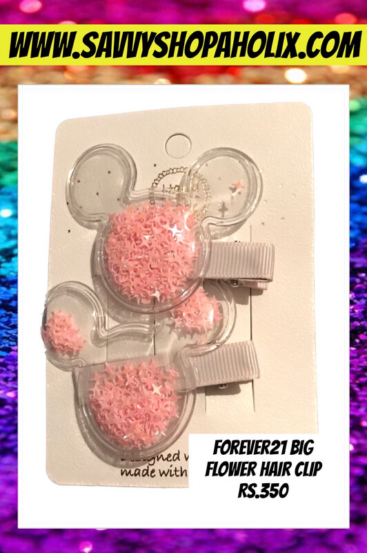 Mickey Pink Sequins Filled Hair Clips 2pk