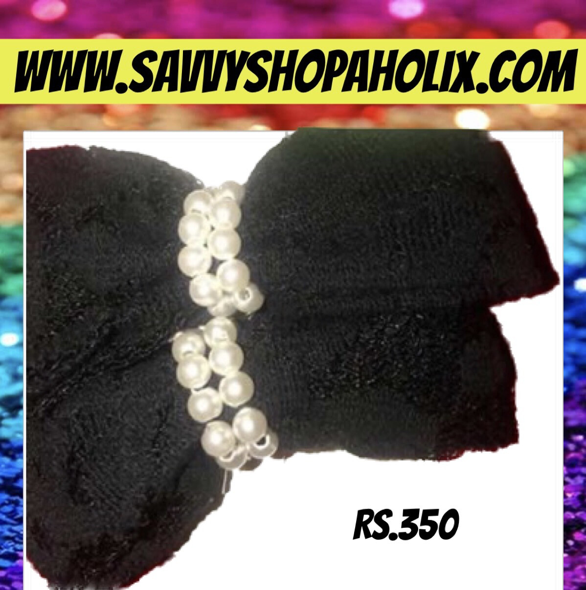 Forever21 Black Lace Bows Hair Clips