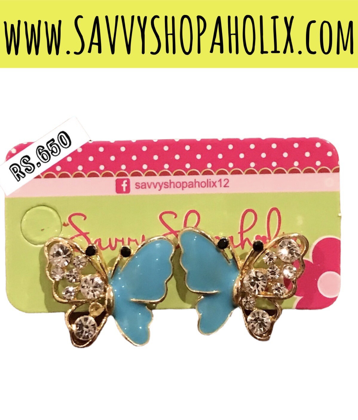 Blue Butterfly Studs/Earrings