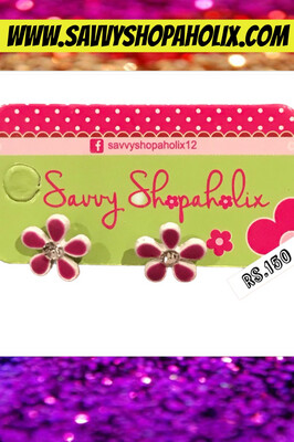 Purple Flower Studs/Earrings