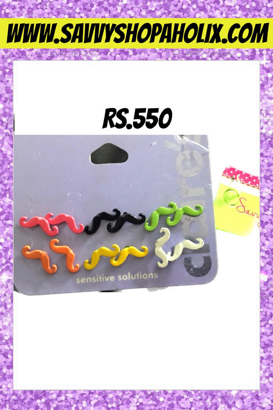 Claire’s Mustache Solutions Earrings