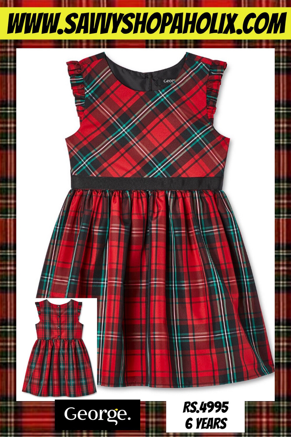 George Girl’s Plaid Dress