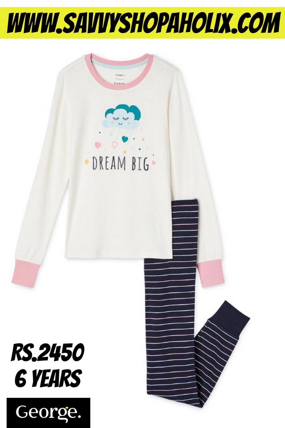 George Cotton Night Suit- Dream Big