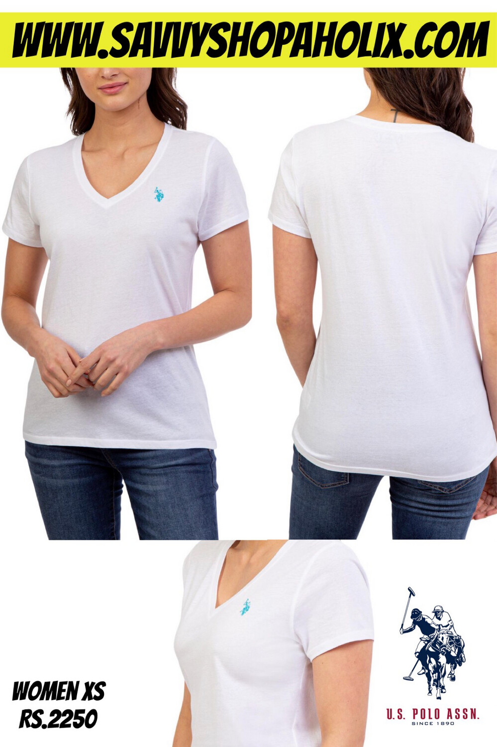 U.S. POLO ASSN Women’s V Neck Tee