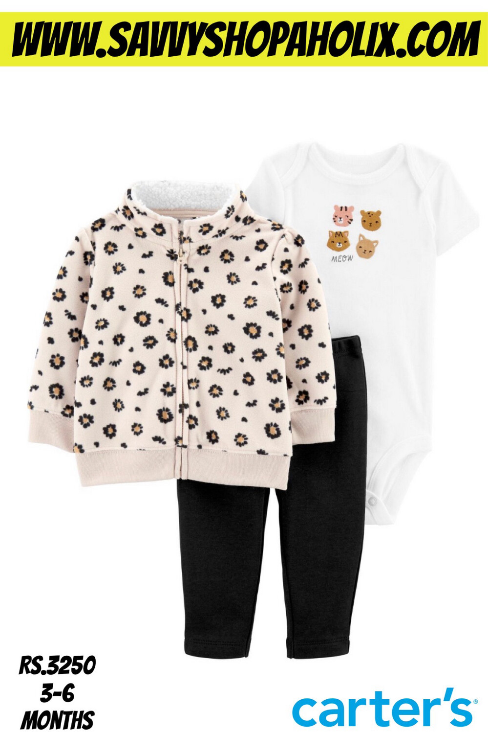 Carter’s 3pc Girl’s Outfit-Meow