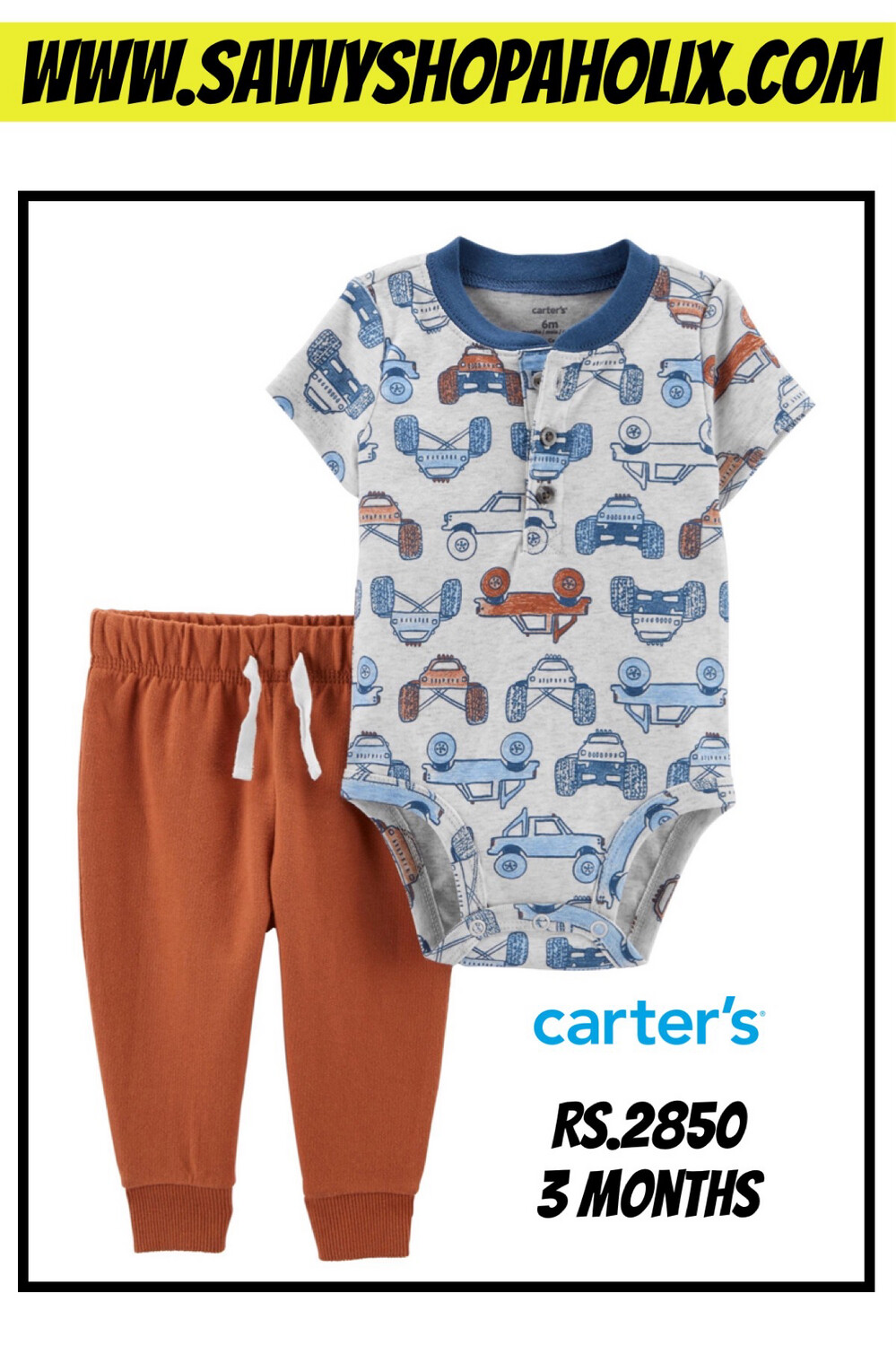 Carter’s 2pc Cotton Outfit-cars