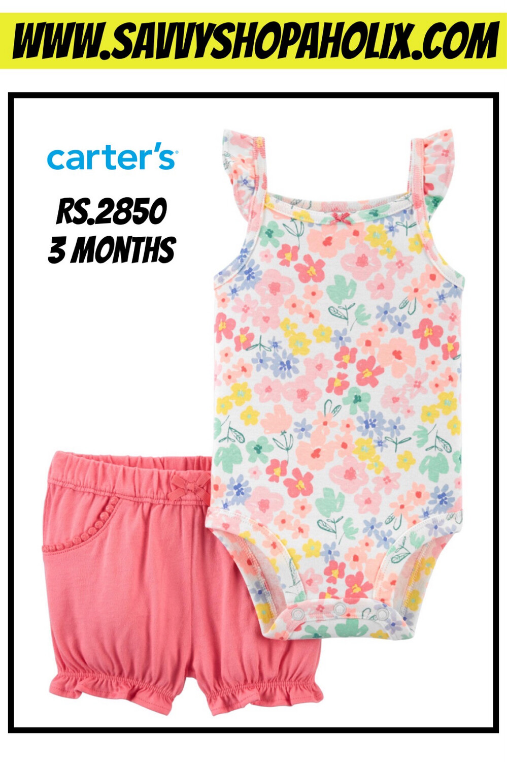 Carter’s 2pc Cotton Outfit- Floral