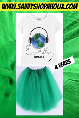 T-shirt And Tutu Outfit- Earth
