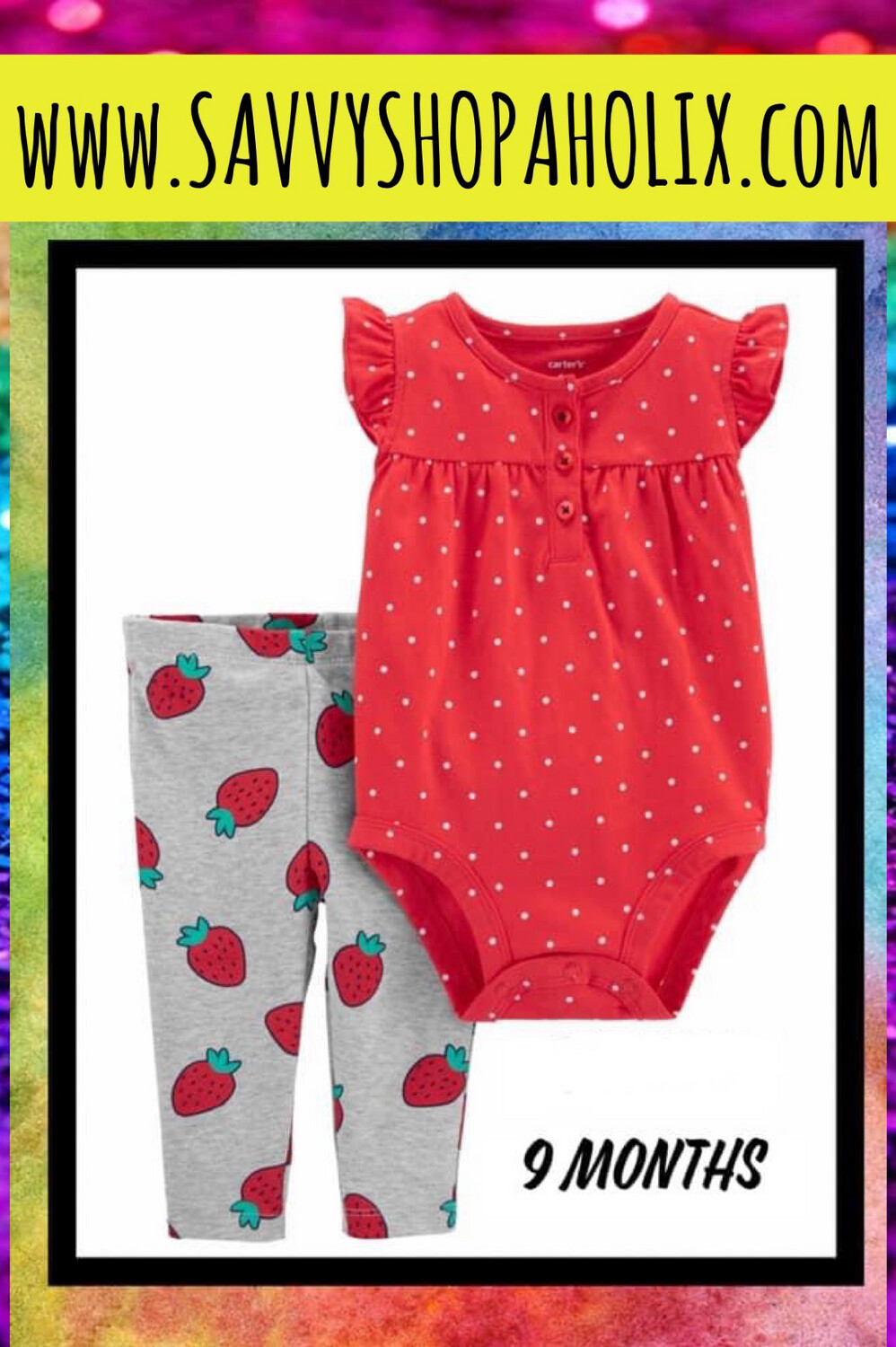 Baby Girl 2pc Set By Carter’s-strawberries