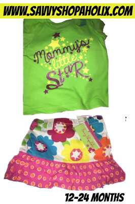 The Children’s Place 2pc Cotton Outfit Skirt And T-shirt