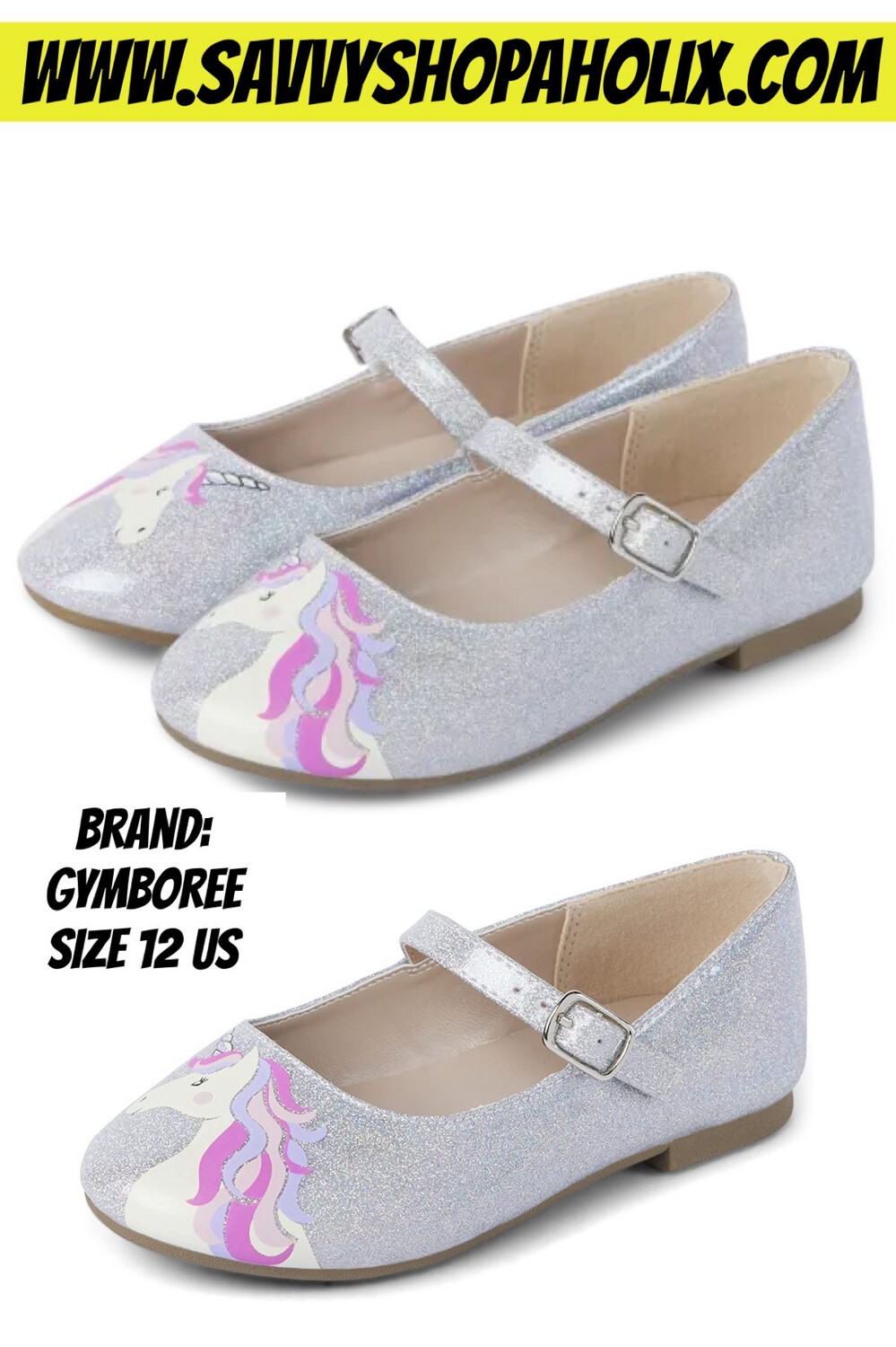 Gymboree Silver Unicorn Ballets