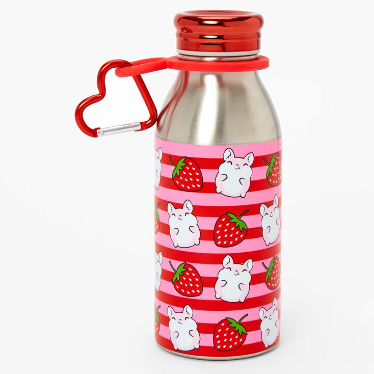 Strawberry Hamster Metal Water Bottle