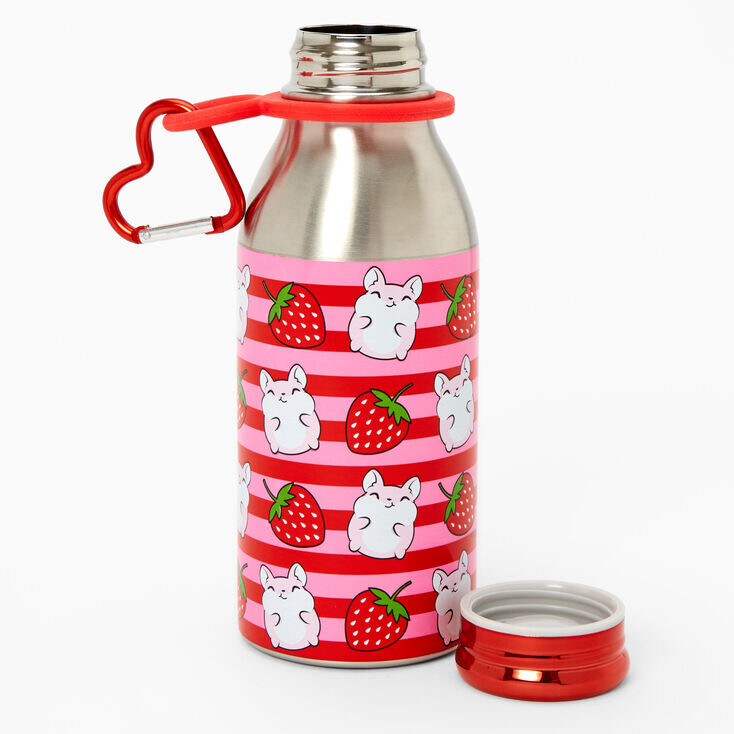 Strawberry Hamster Metal Water Bottle