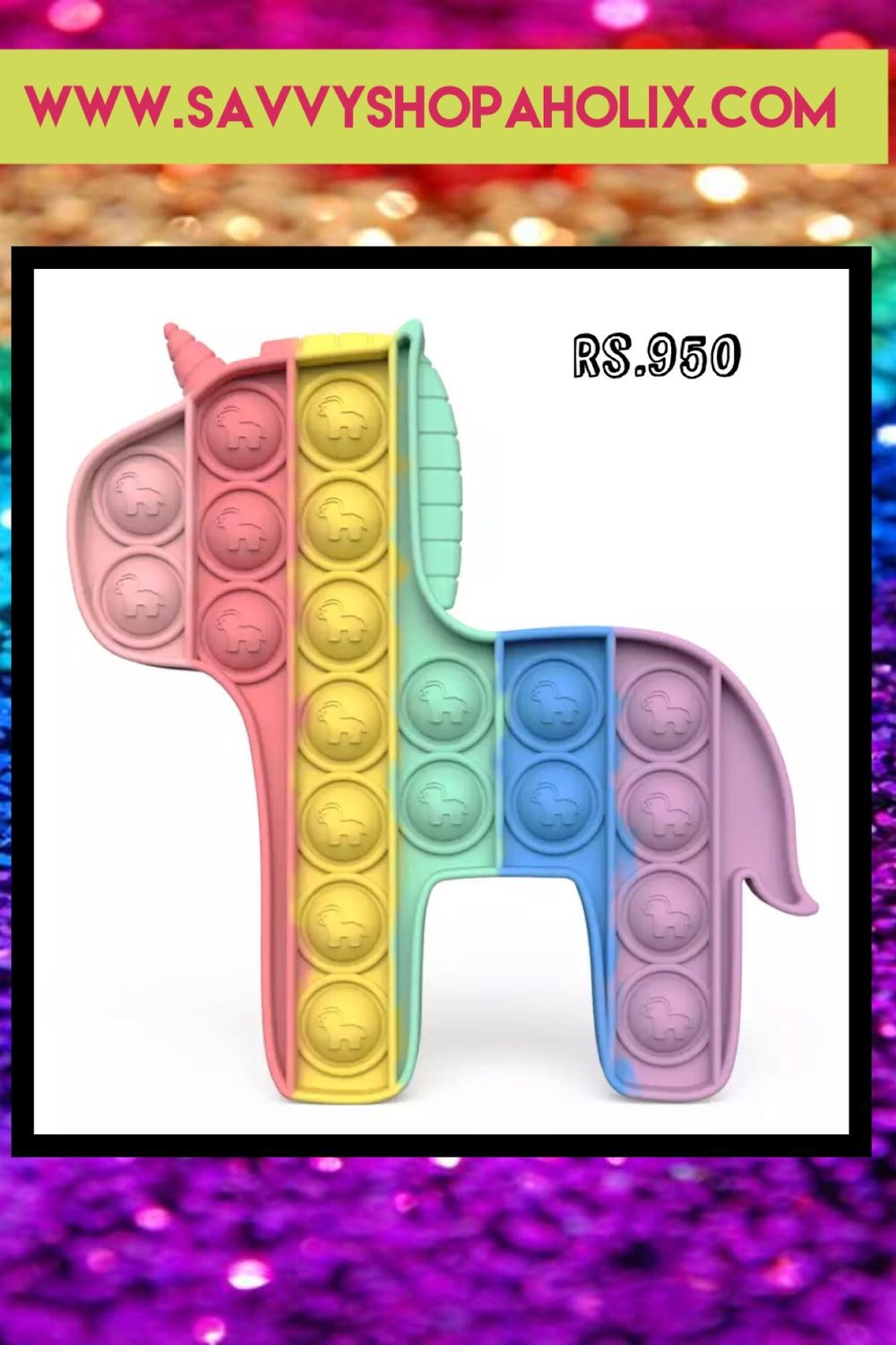 Rainbow Unicorn Popit