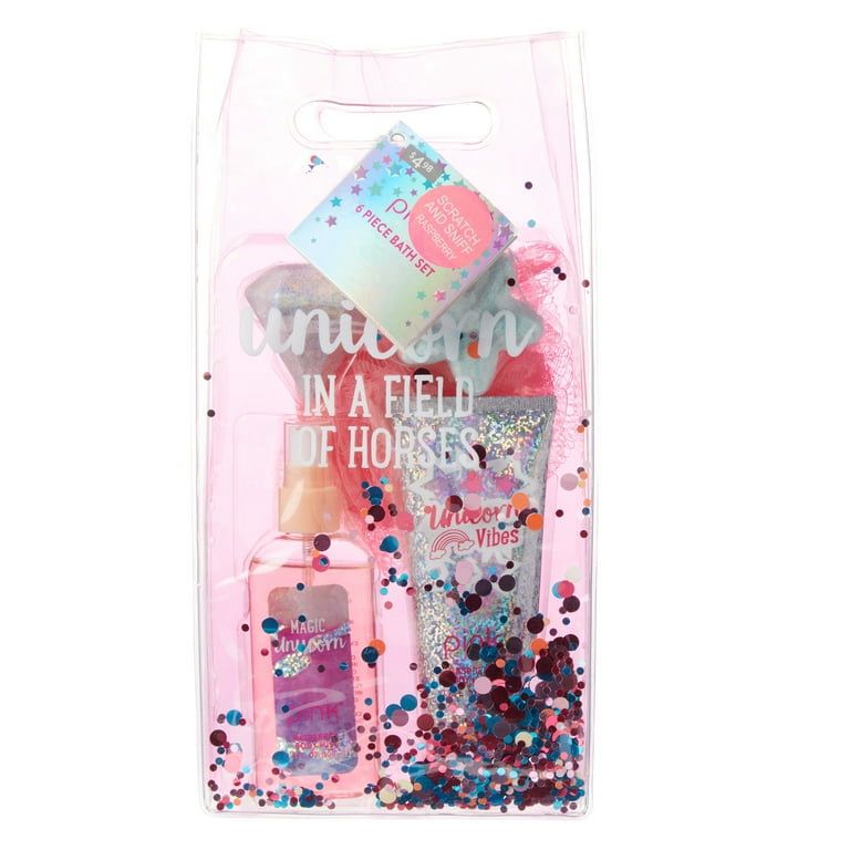6-Piece Rainbow Vibes Bath Set Includes Lotion/shower gel And Bath Bombs