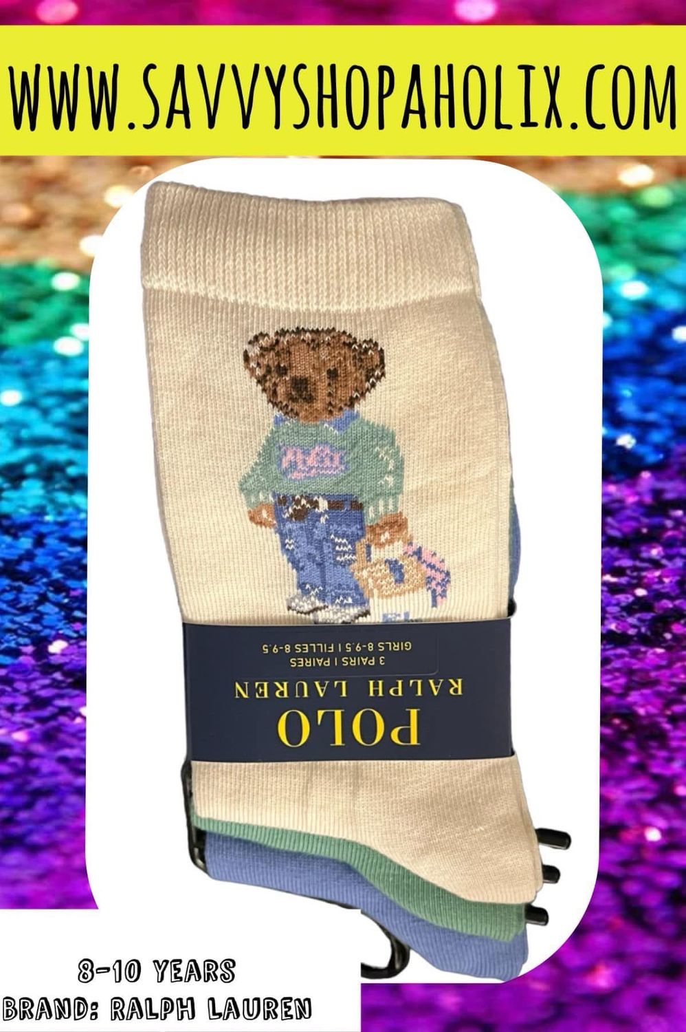 3pk Ralph Lauren Socks