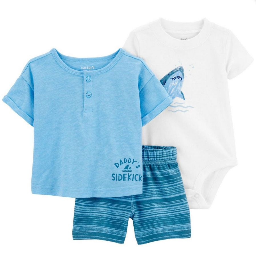 Carter’s 3pc Cotton Outfit-Happy Little Cutie