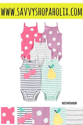 Carter’s Baby 5pk Bodysuit Set- Fruit