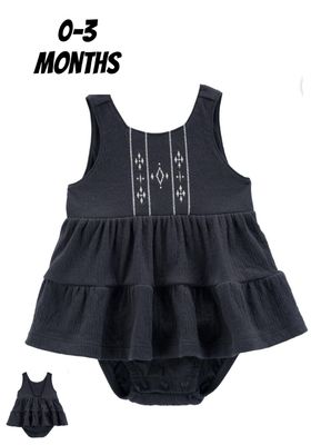 Black Embroidery Dress by Carter's