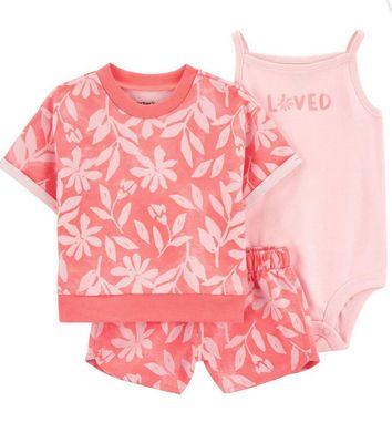Carter's Child of Mine IG Outfit Set - Pink Palms