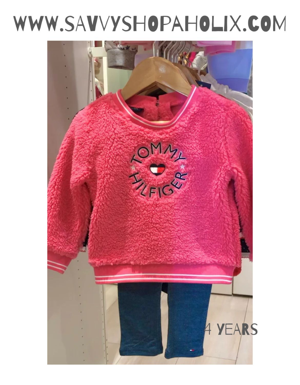 Tommy Hilfiger 2pc Set Sweat Shirt With Tights