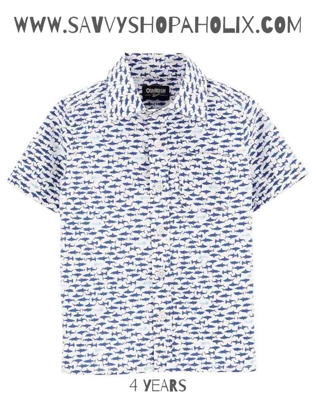 Oshkosh Shark Button Down Shirt