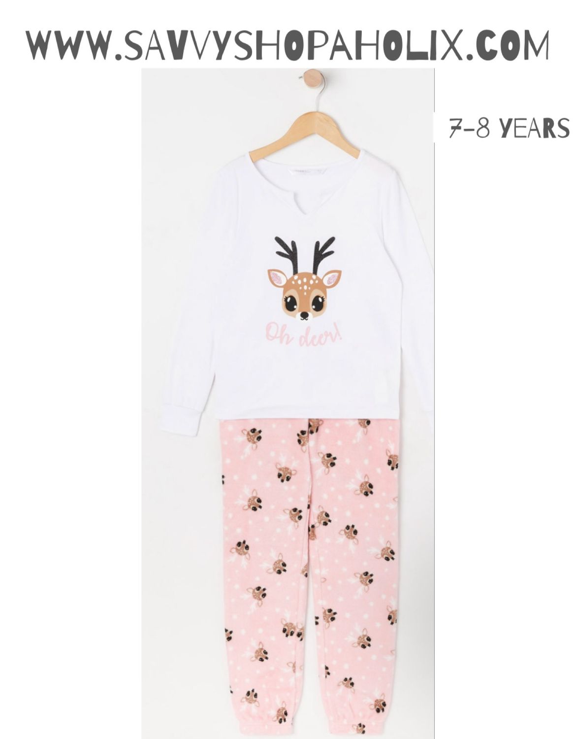 Cotton Tee With Plush Pajamas- Oh Dear