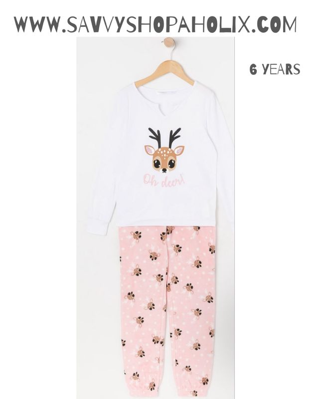 Cotton Tee With Plush Pajamas- Oh Dear