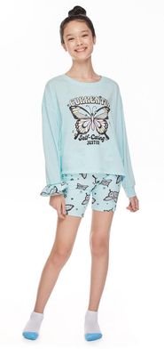 JUSTiCE GiRLS' BERMUDA SHORT WiTH SCRUNCHiE 3-PiECE SET