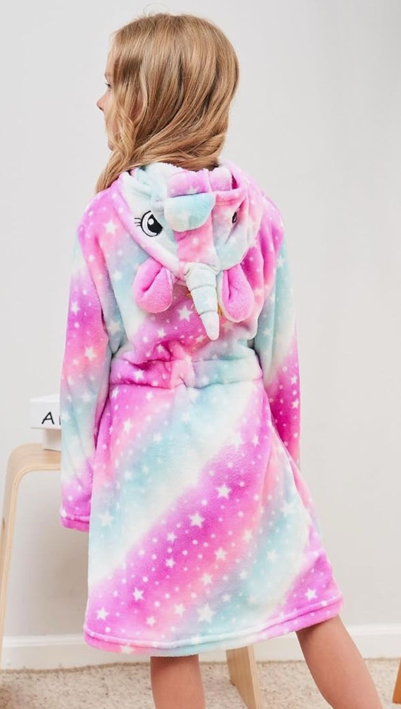 Plush Fleece Robe Unicorn