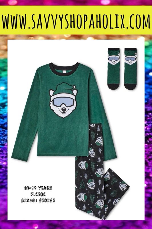 George Fleece Night Suit with Fuzzy Socks