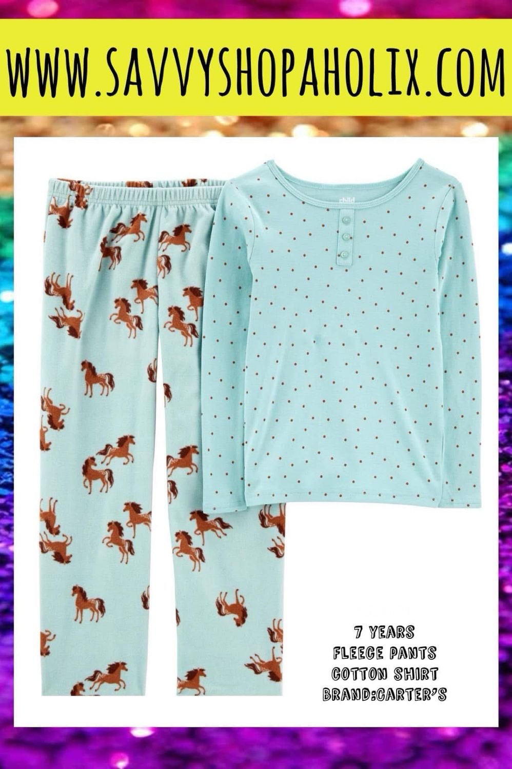 Carter’s Fleece Pants Cotton Shirt Night Suit